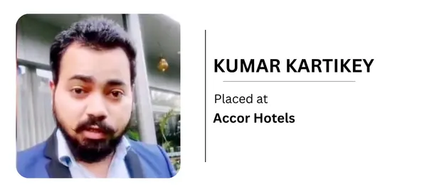 KIHMT student placed at top hotel 1